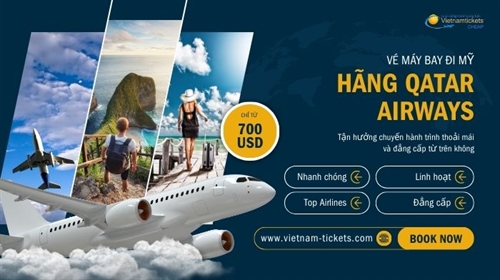 Vé máy bay đi Mỹ hãng Qatar Airways: Giá tốt, trải nghiệm 5 sao