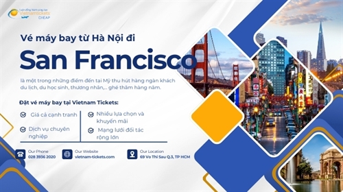 Vé máy bay Hà Nội - San Francisco giá tốt | Khuyến mãi hấp dẫn