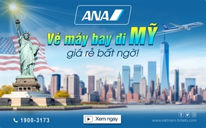 Vé máy bay đi Mỹ hãng ANA ƯU ĐÃI NHẤT từ 299 USD | Nhiều chặng bay 