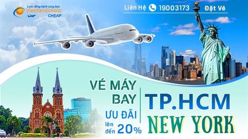 Book Vé Máy Bay từ TP.HCM đi New York SIÊU TIẾT KIỆM đến 20%