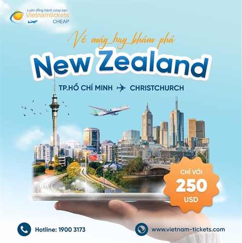 Vé máy bay đi Christchurch giá rẻ
