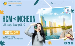 Chỉ từ 84 USD cho Vé Máy Bay Tp.Hồ Chí Minh Incheon | Vietnam Tickets