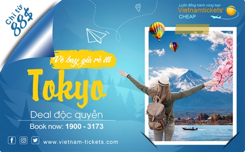 Vé máy bay đi Tokyo Giá Rẻ chỉ từ 151 USD | Vietnam Tickets