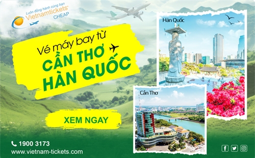 Vé máy bay Cần Thơ đi Hàn Quốc Giá Tốt chỉ từ 111 USD | Vietnam Tickets