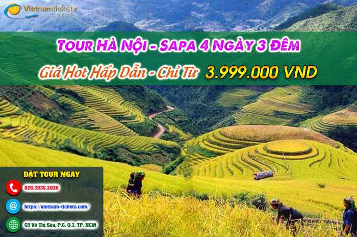 Tour Hà Nội – Sapa 4 Ngày 3 Đêm – Giá Chỉ Từ 3.999.000 Vnđ