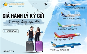 So sánh giá hành lý ký gửi: 5 hãng bay nội địa Việt Nam 2024