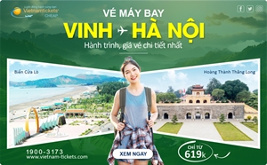 Đặt mua vé máy bay Vinh Hà Nội giá cực rẻ: chỉ từ 619.000đ