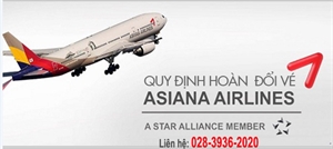 Quy Định Hoàn - Đổi Vé Asiana Airlines