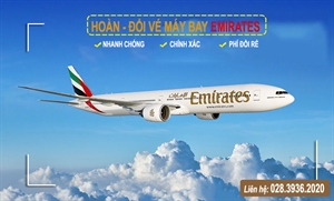 Cách hoàn - đổi vé máy bay Emirates