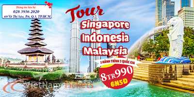 Tour 6n5đ Singapore - Indonesi - Malaysia 2020
