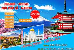 Tour Brunei - Tokyo - Núi Phú Sĩ – Narita 4n3đ