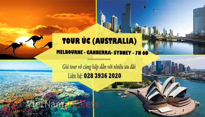 Tour Úc Melbourne - Canberra - Sydney 7n6đ