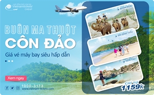 Vé máy bay Buôn Ma Thuột Côn Đảo giá rẻ hấp dẫn chỉ từ 1.159K