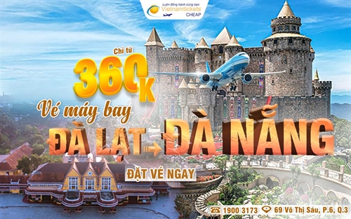 Vé máy bay Đà Lạt Đà Nẵng chỉ từ 360K - Bay thỏa thích, chẳng ngại chi phí