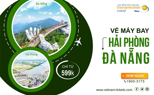 Vé máy bay giá rẻ từ Hải Phòng đi Đà Nẵng: chỉ từ 599.000đ