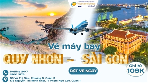 Vé máy bay Quy Nhơn Sài Gòn chỉ từ 109K - Săn ngay chờ chi