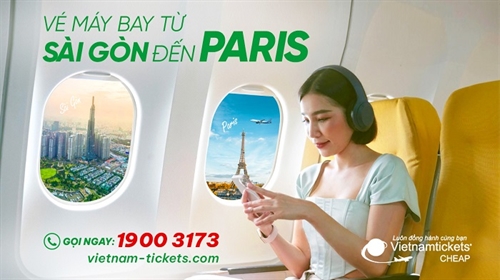 Vé máy bay Sài Gòn Paris giá rẻ chỉ từ 340 USD | Đặt vé ngay