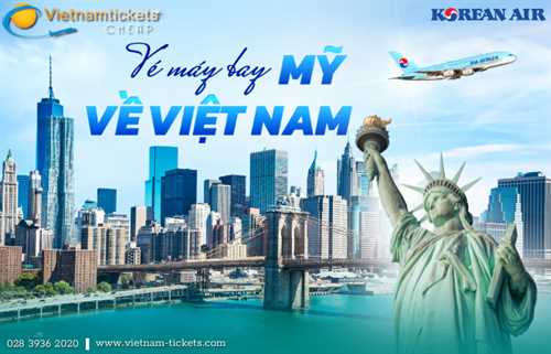 Vé máy bay hãng Korean Air Từ Mỹ Về Việt Nam