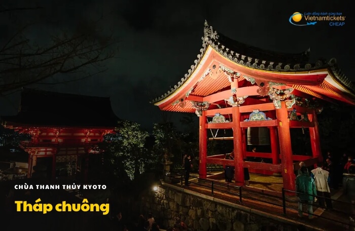 chùa thanh thủy Kyoto cổng tháp chuông