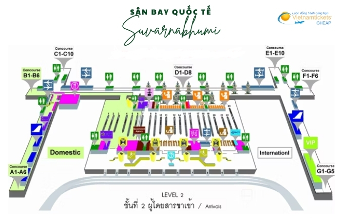 sân bay Bangkok thiết kế