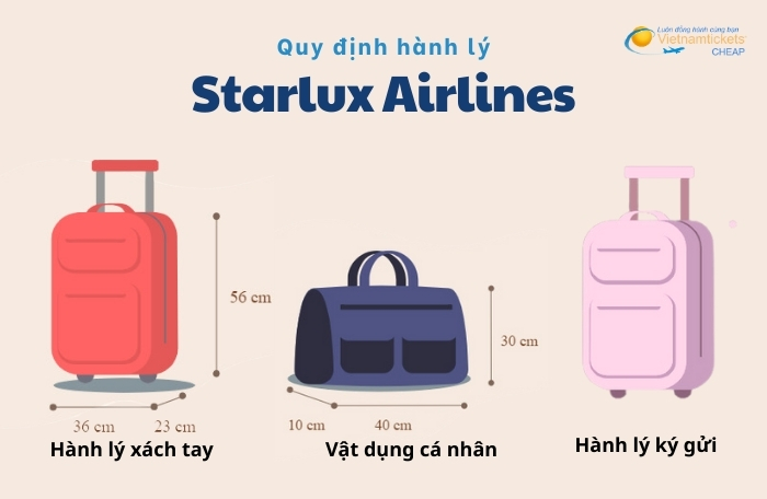 starlux airlines quy định hành lý