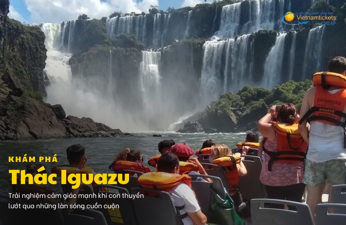 ​thác Iguazu chinh phục thác bằng thuyền