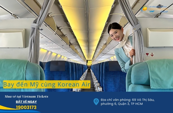 Vé máy bay đi Mỹ hãng Korean mua ở đâu rẻ