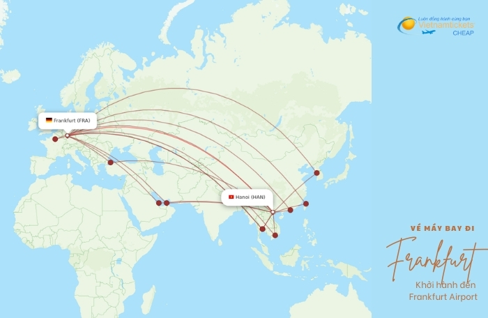 vé máy bay Hà Nội Frankfurt chặng bay