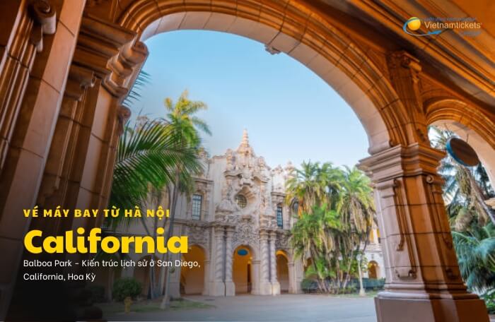 vé máy bay từ Hà Nội đi California địa điểm du lịch