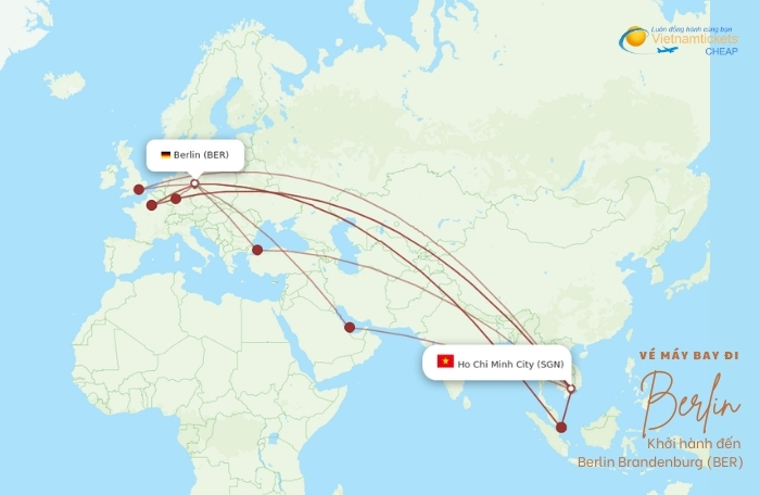 vé máy bay từ TPHCM đi Berlin chặng bay