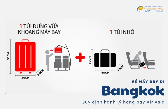 vé máy bay đi Bangkoko quy định hành lý