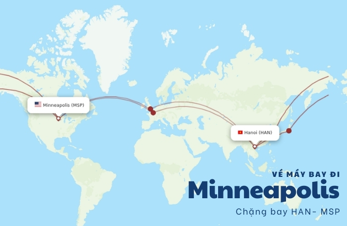 vé máy bay đi Minneapolis chặng bay