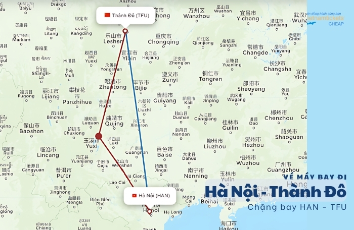 vé máy bay Hà Nội Thành Đô chặng bay