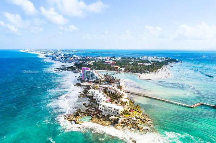 Isla Mujeres tách biệt với sự ồn ào náo nhiệt của thành phố Cancun Mexico