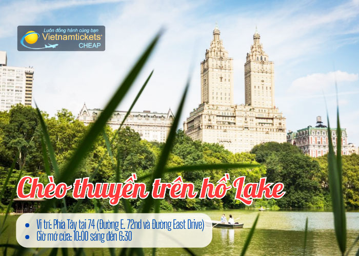 Chèo thuyền trên hồ Lake – một trải nghiệm mang đậm chất thơ giữa lòng New York