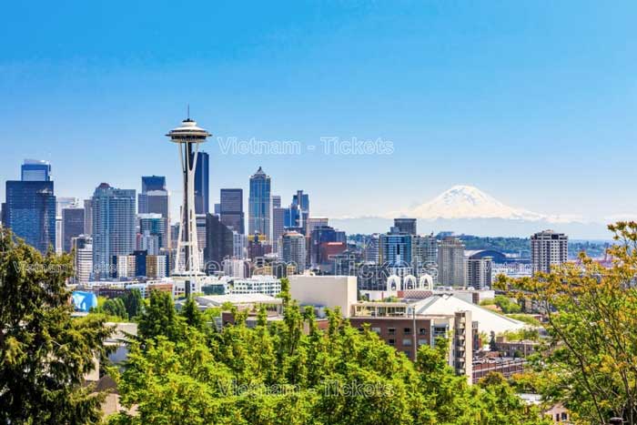 Seattle là một thành phố xinh đẹp với biệt danh là “Thành phố Ngọc lục bảo”