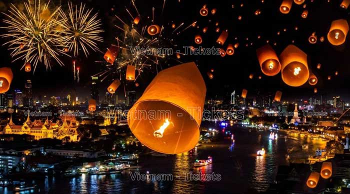 Yi Peng festival thường được tổ chức thường niên tại khắp miền Bắc Thái Lan 