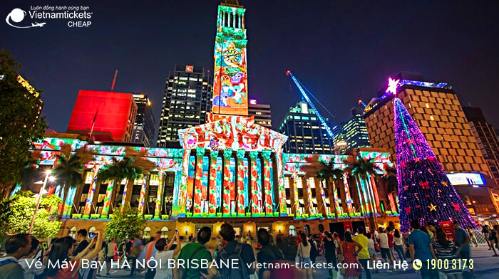 Mùa giáng sinh nhộn nhịp tại Brisbane Úc | Vé máy bay Hà Nội Brisbane