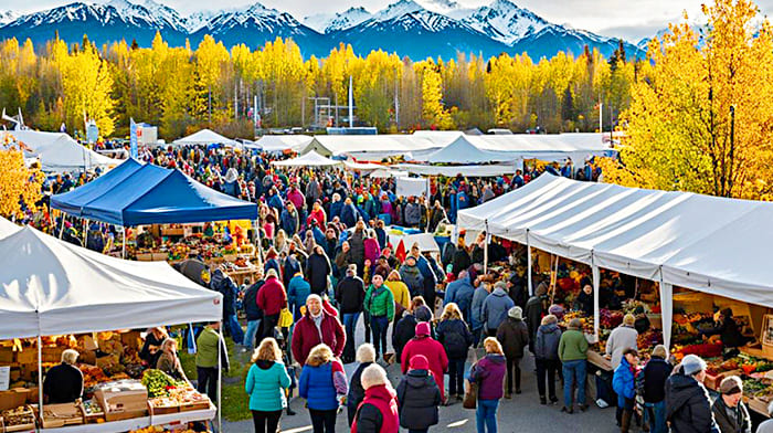 Mùa thu tại thành phố Anchorage tiểu bang Alaska Hoa Kỳ