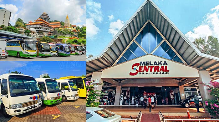 Trạm xe Bus ở thành phố Malacca | Sân Bay Kuala Lumpur Malaysia