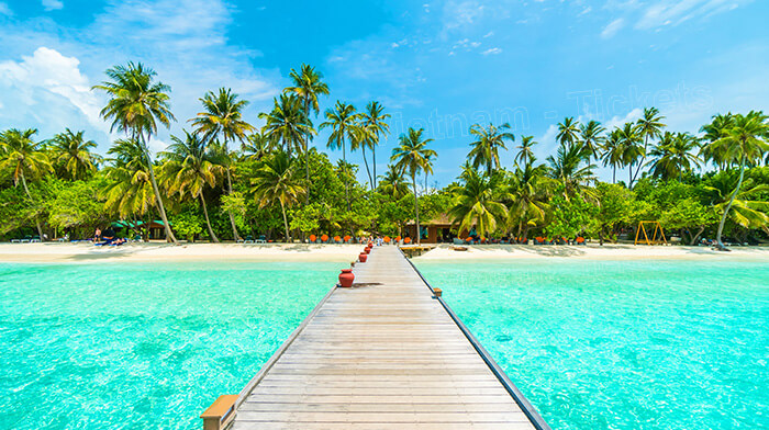 Biển xanh tuyệt đẹp tại Maldives | Vé máy bay đi Maldives