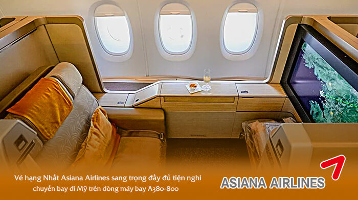 Ghế hạng Nhất của hãng Asiana Airlines