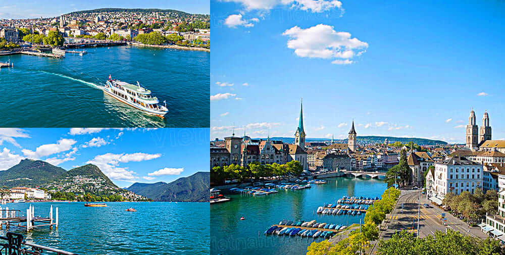 Hồ Zurich ở thành phố Zurich | Vé máy bay đi Thụy Sĩ