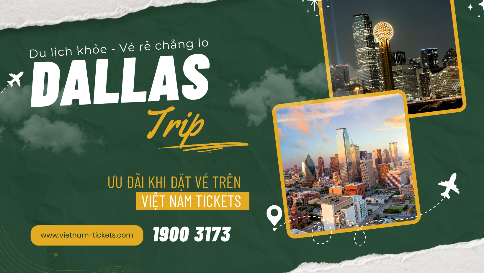 Đặt vé máy bay giá rẻ đi Dallas