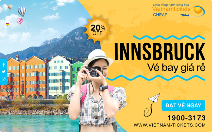 Book Ngay Vé Máy Bay đi Innsbruck (Áo) Giá Rẻ tại Đại lý Vietnam Tickets Hotline 19003173