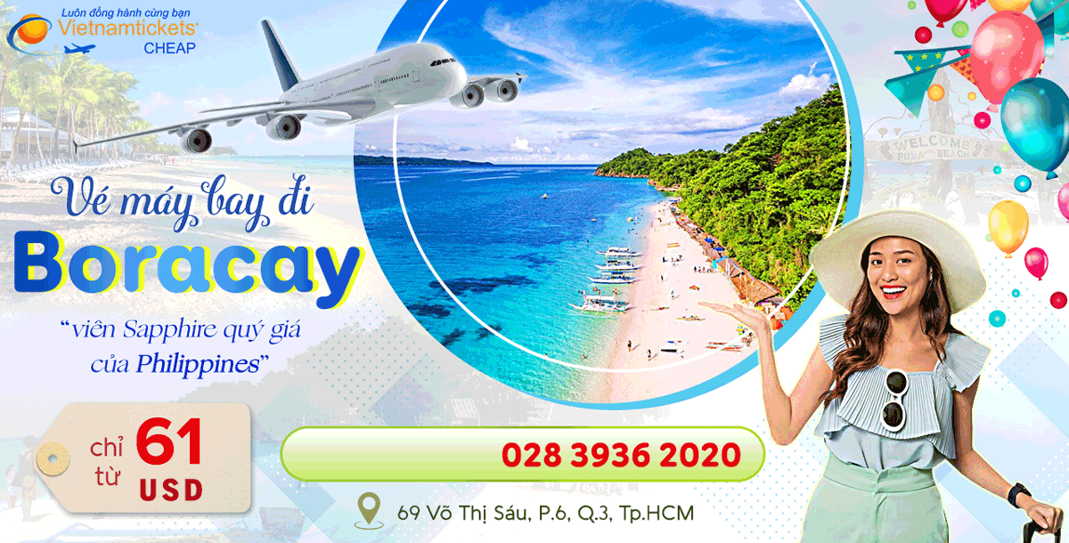 Vé máy bay đi Boracay Philippines chỉ từ 61 USD GIÁ SIÊU TIẾT KIỆM tại vietnam tickets Hotline 028 3936 2020
