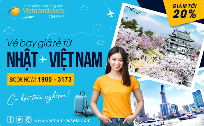 Book Vé Máy Bay từ Nhật về Việt Nam Giá Rẻ tại Đại lý Vietnam Tickets Hotline 19003173