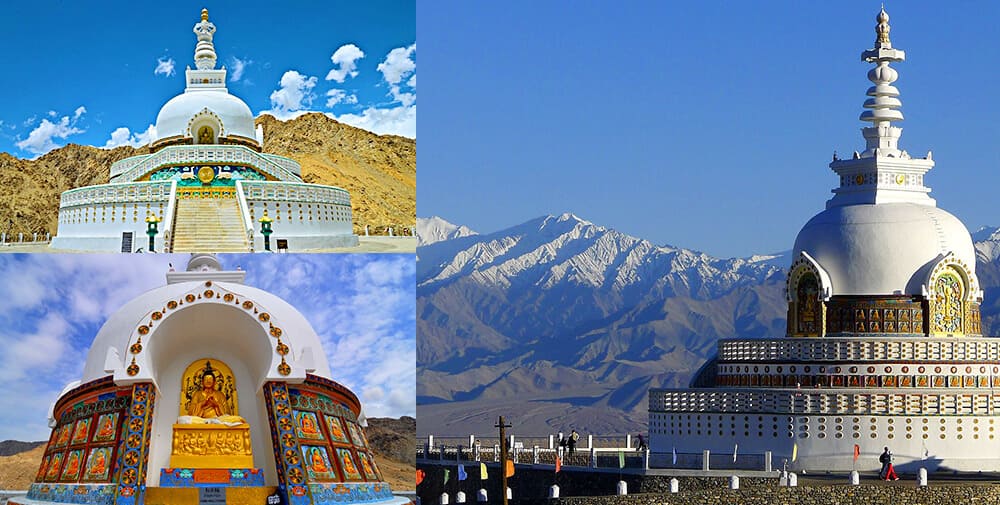 Tòa Tháp Shanti Stupa ở Ladakh Ấn Độ | Vé Máy Bay TPHCM đi Ấn Độ