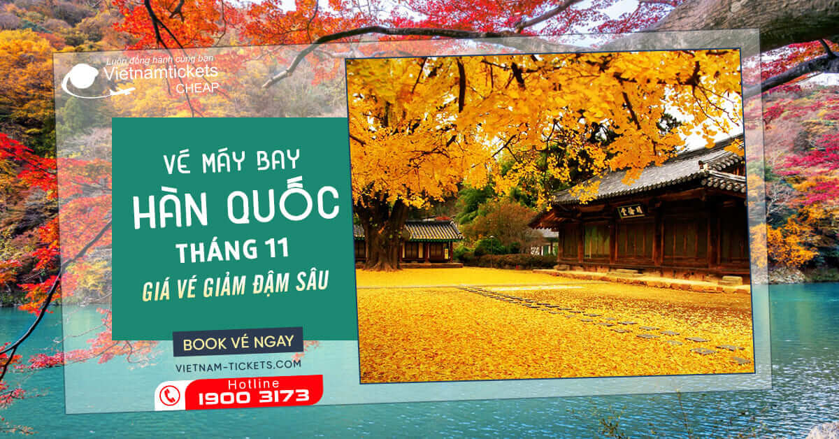 Đặt Ngay Vé Máy Bay đi Hàn Quốc tháng 11 | Hotline 19003173 tại Vietnam Tickets