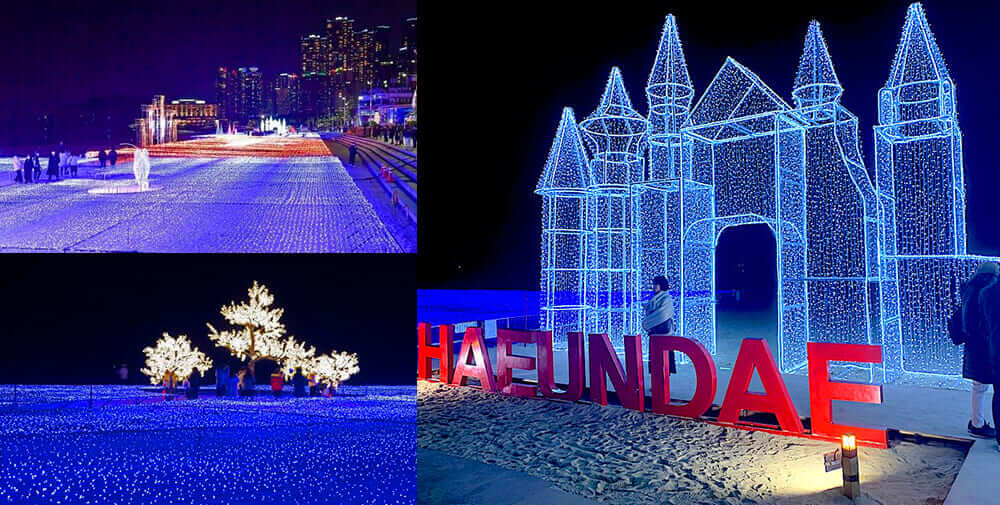 Lễ Hội Ánh Sáng Bãi Biển Haeundae Busan | Vé Máy Bay đi Hàn Quốc tháng 12 - Hotline 19003173 tại Vietnam Tickets